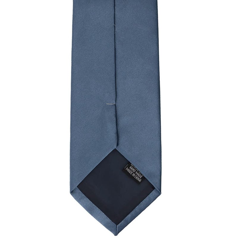 tiemart Premium Solid Color Necktie (Dusty Blue) - Image 4